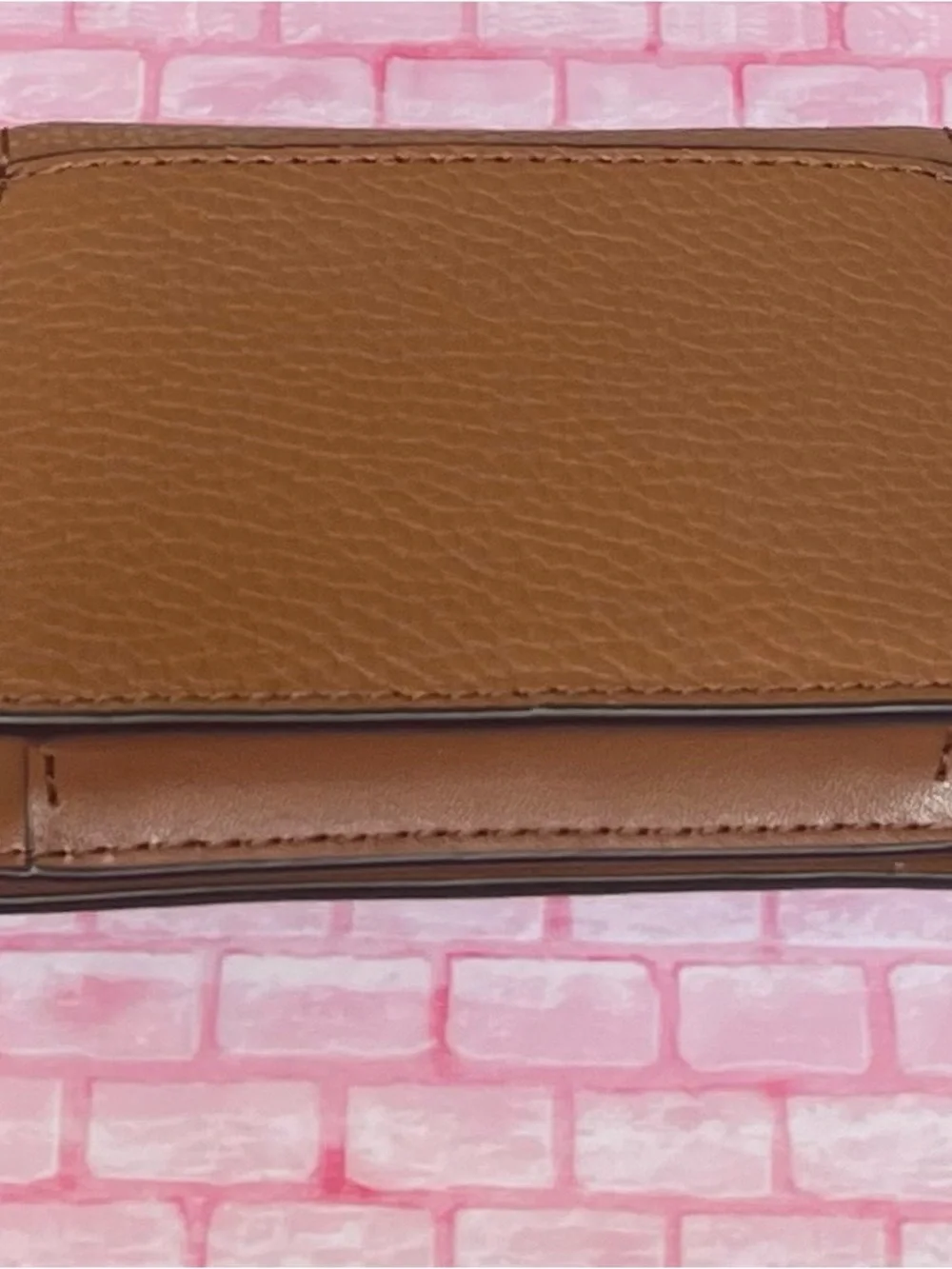 MICHAEL KORS Tan Leather Wallet with Gold Hardware Horsebit Detail